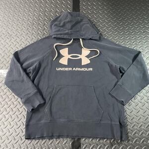 Under Armour Hoodie Mens Medium Big Logo Pullover Sweatshirt